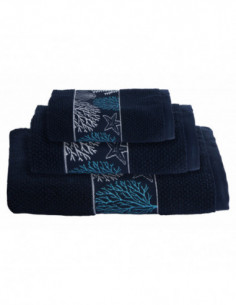 Set de 3 toallas en color azul marino
