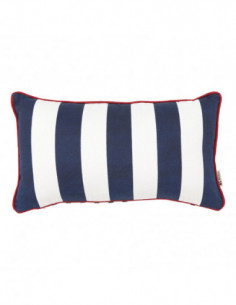 Cojín náutico a rayas azules