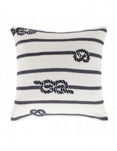 Cojín con nudo marinero elaborado en algodón