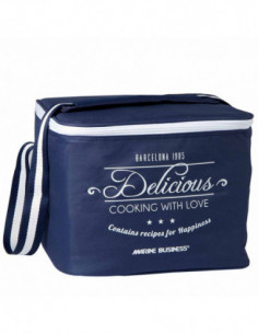 Cesta azul porta utensilios