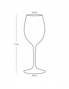 Copa de vino en color transparente 2