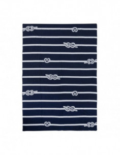 Manta reversible con nudos marineros