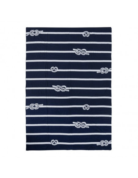Manta reversible con nudos marineros