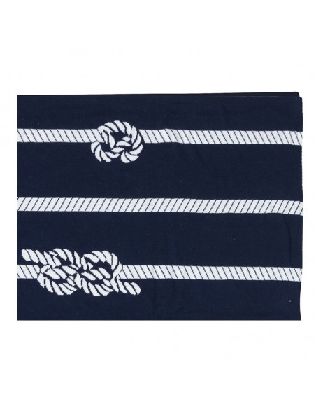 Manta reversible con nudos marineros