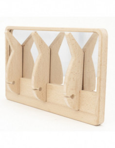 Espejo peces de madera colgadores náuticos
