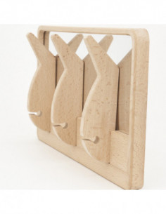 Espejo peces de madera colgadores náuticos 2