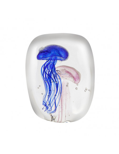 Pisapapeles marinero con dos medusas azul y lila