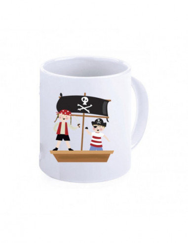 Mug marinero con barco pirata