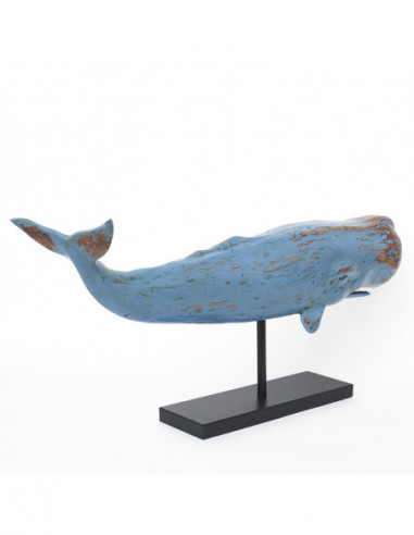 Figura marinera ballena sobre peana 