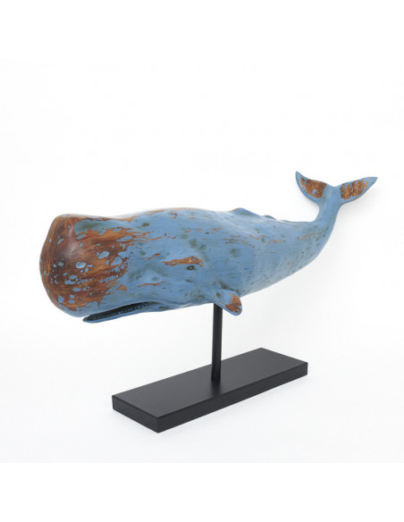 Cachalote ballena figura en madera