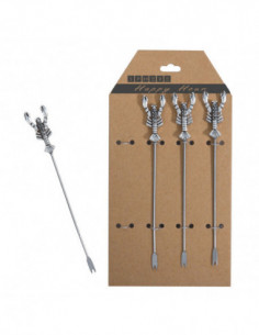 Set pinchos en metal decorados con bogavantes