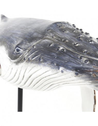 Ballena en resina y madera con base